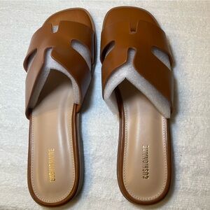 Women's Brown Slide Sandals